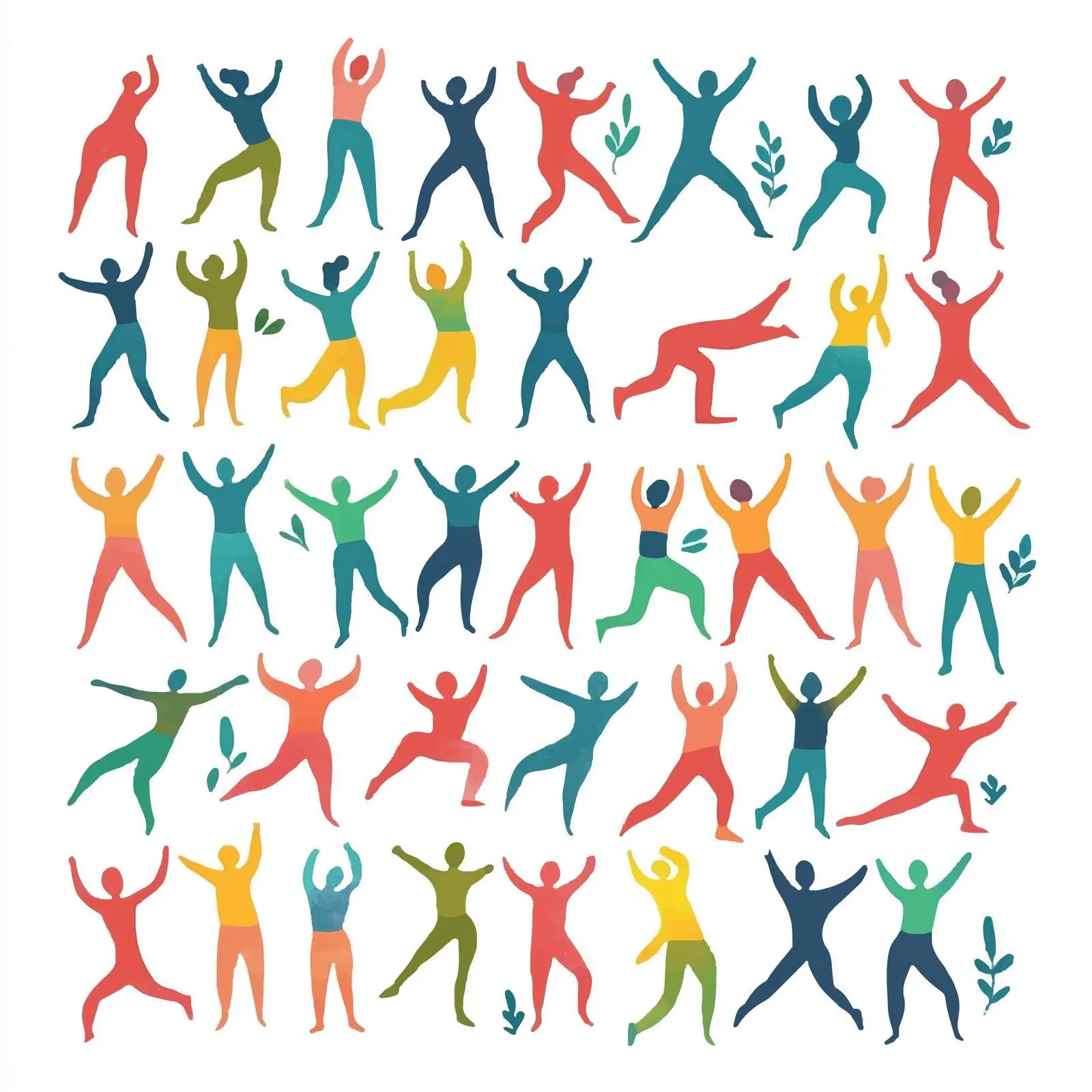 Colorful Yoga Illustrations of Children in Action — free download from Dotvec