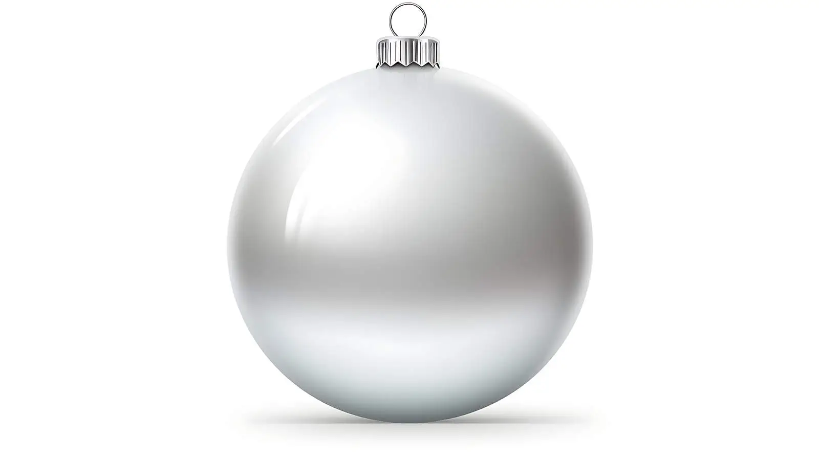 Silver Christmas Ball Cartoon Illustration — free download from Dotvec