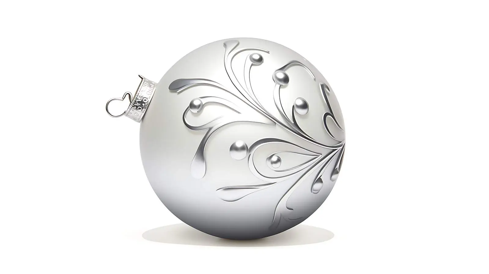 Silver Christmas Ball Cartoon Illustration — free download from Dotvec