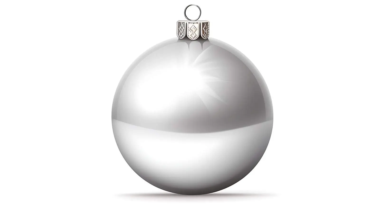 Silver Christmas Ball Cartoon Vector Illustration — free download from Dotvec