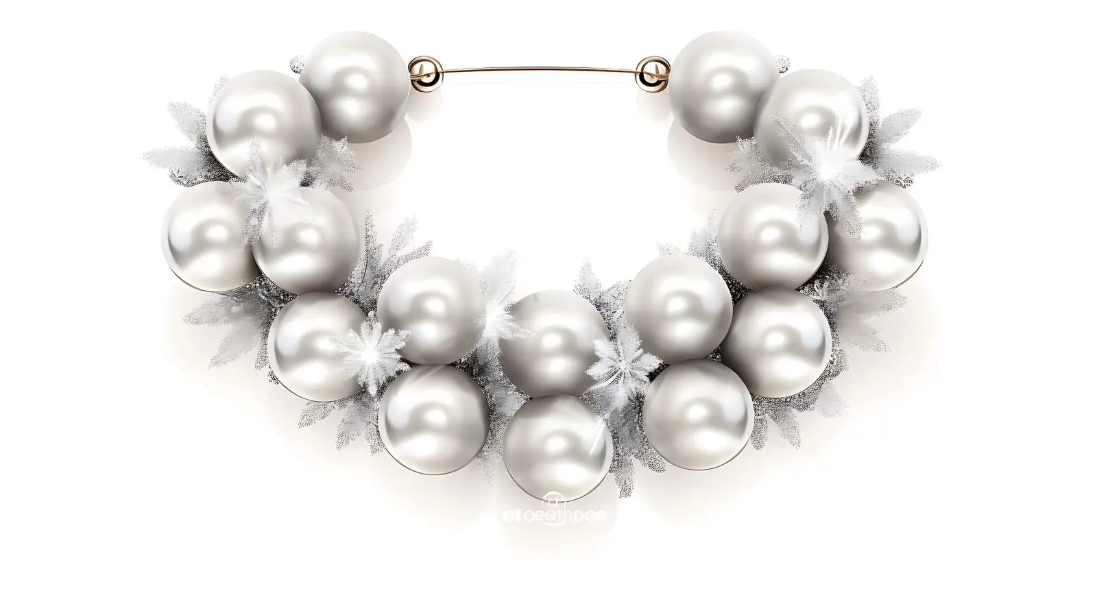 Elegant Silver Christmas Wreath Garland — free download from Dotvec