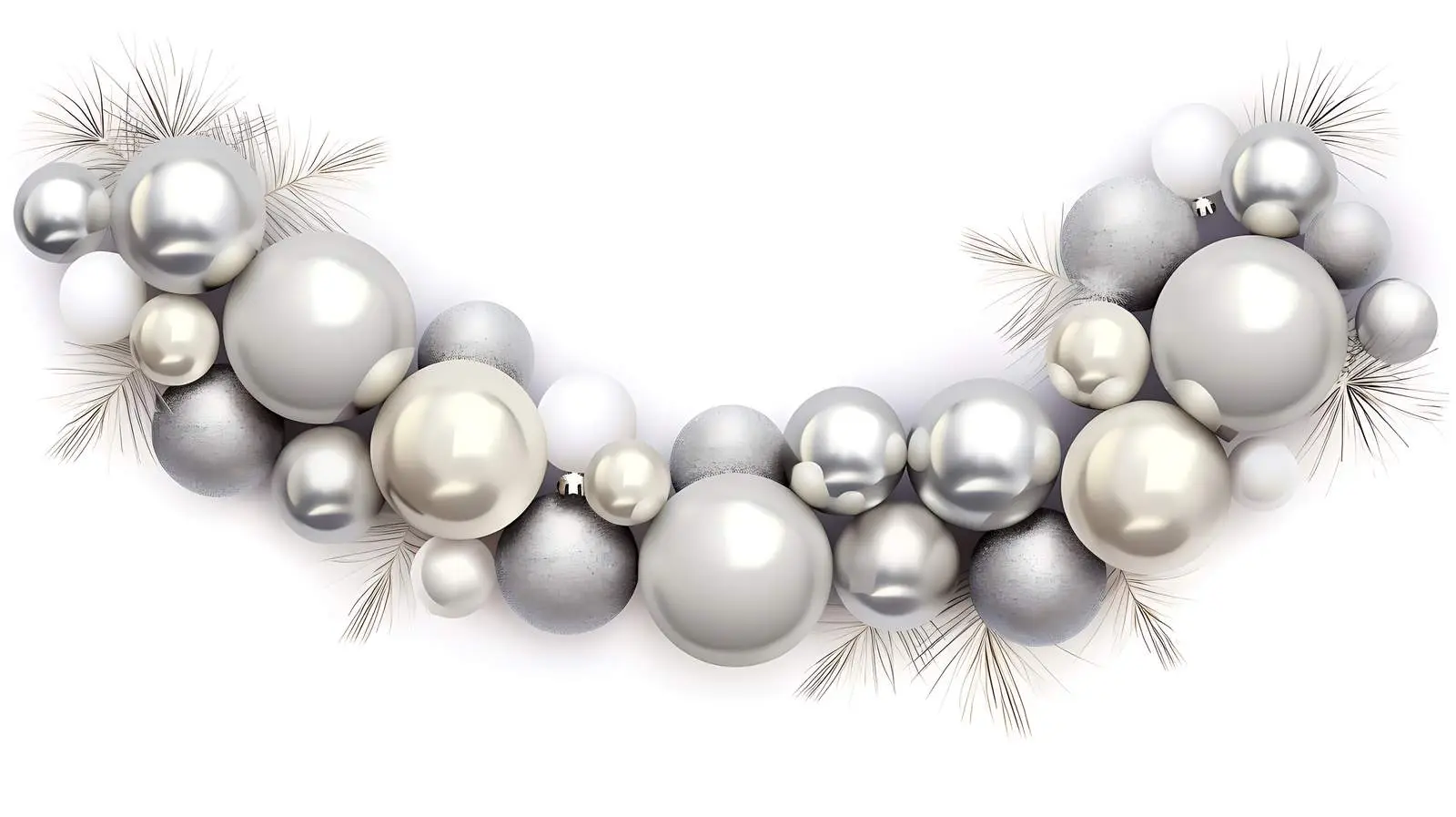 Elegant Silver Christmas Wreath Garland — free download from Dotvec