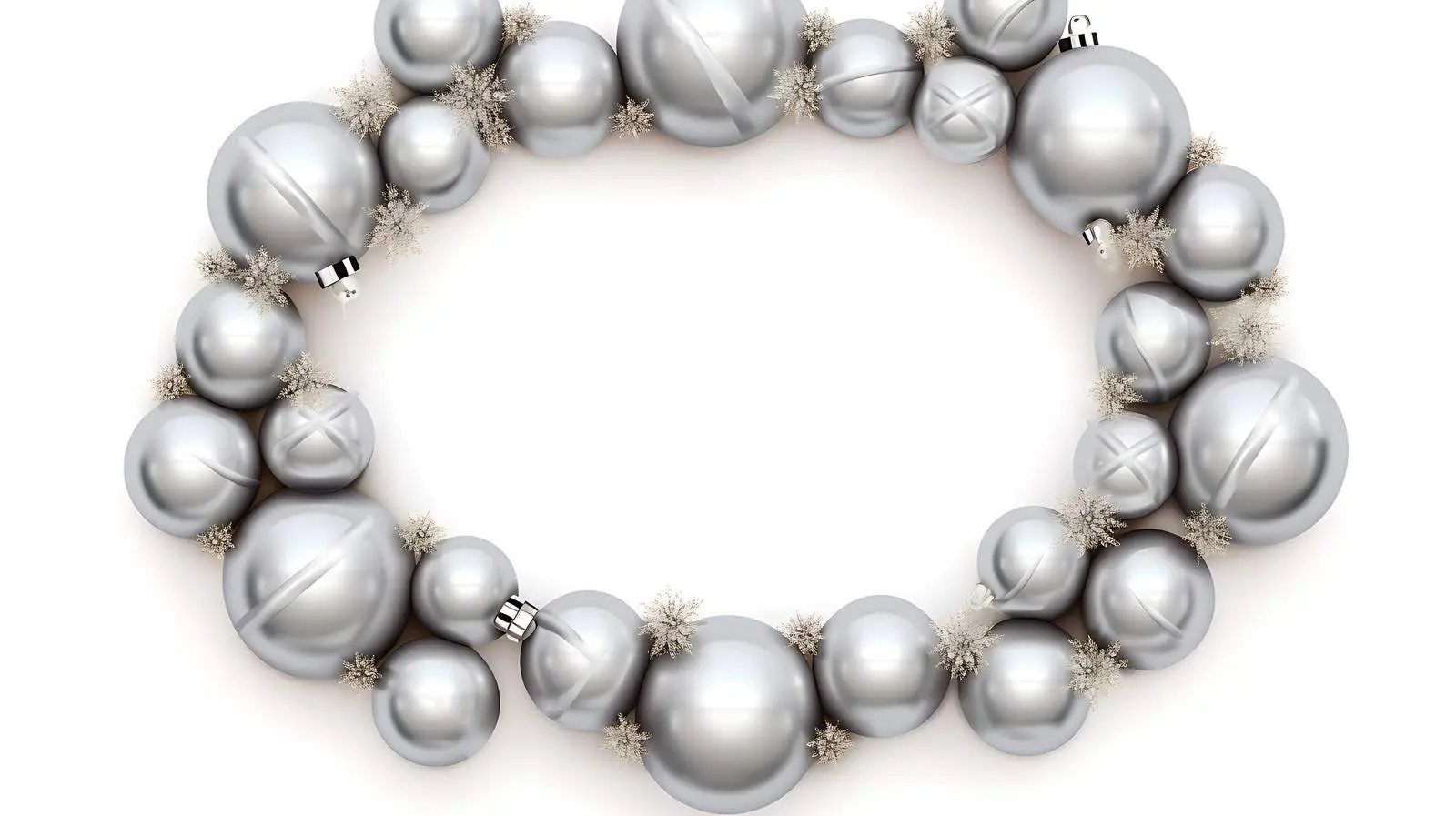 Silver Christmas Wreath Garland — free download from Dotvec