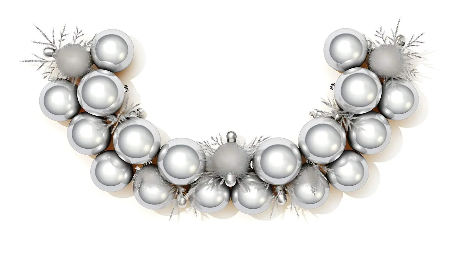 Elegant Silver Christmas Wreath Garland — free download from Dotvec