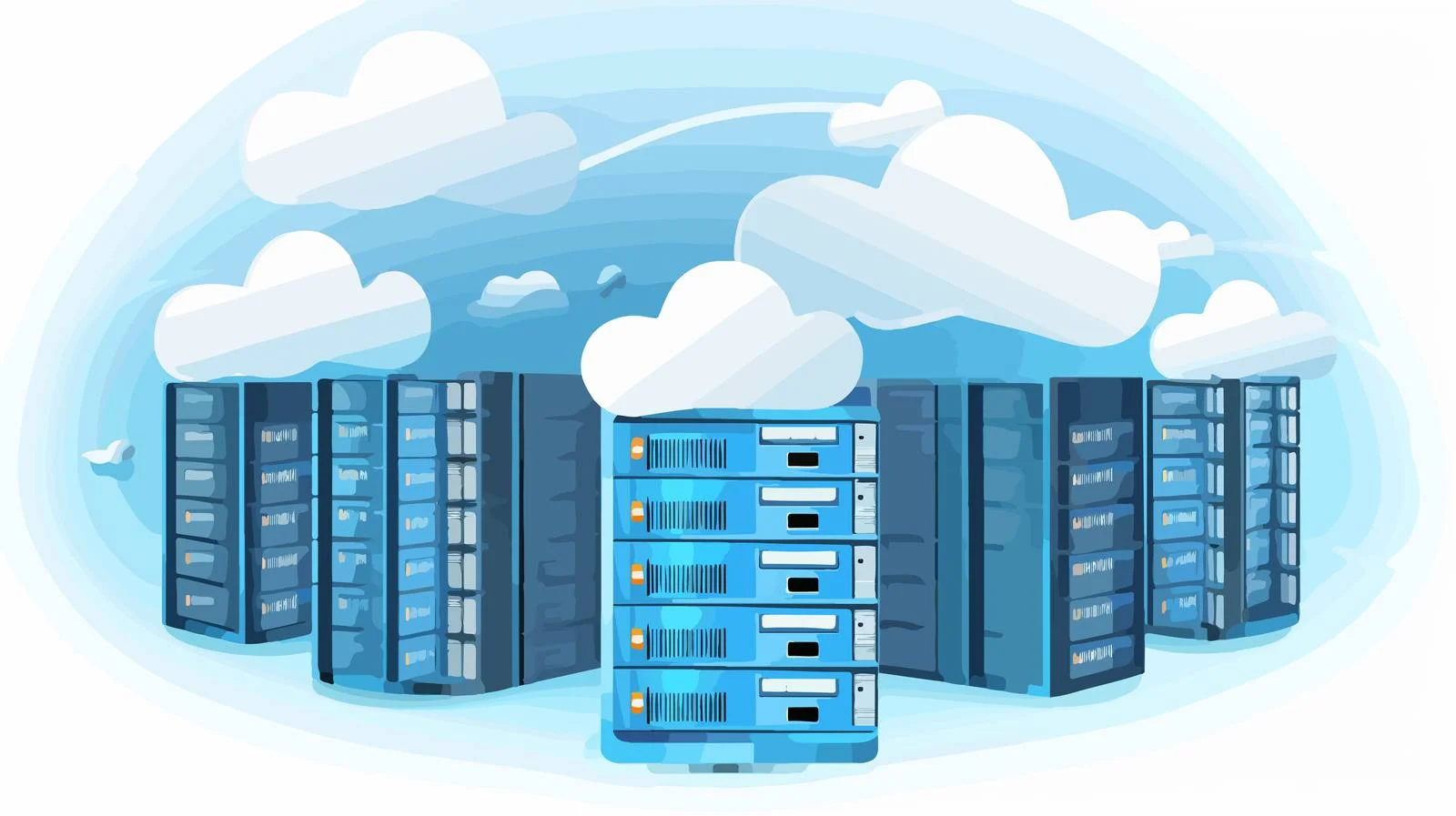 Database Server Storage Technology Illustration — free download from Dotvec
