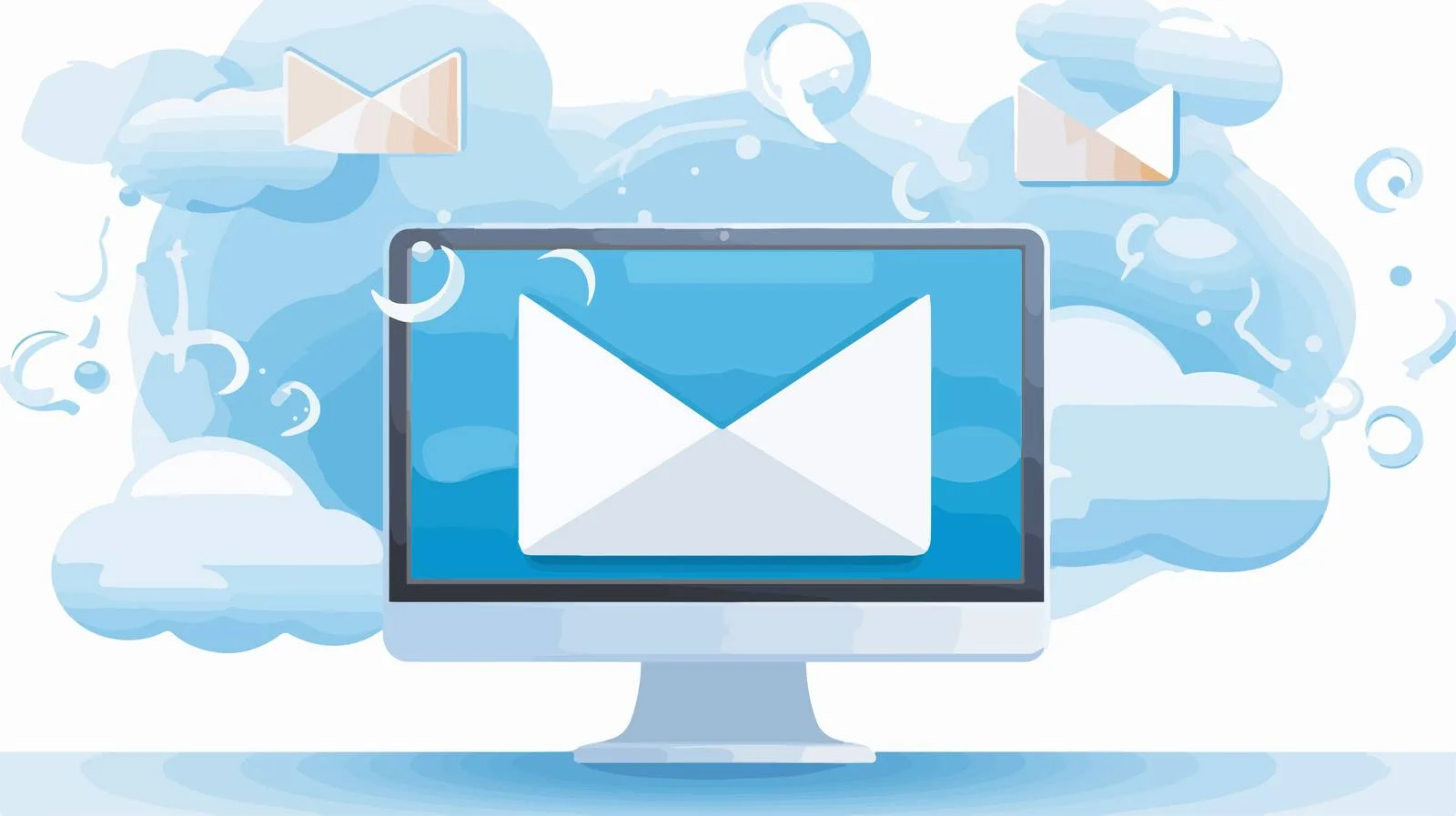 E-Mail Concept on Computer Screen — free download from Dotvec