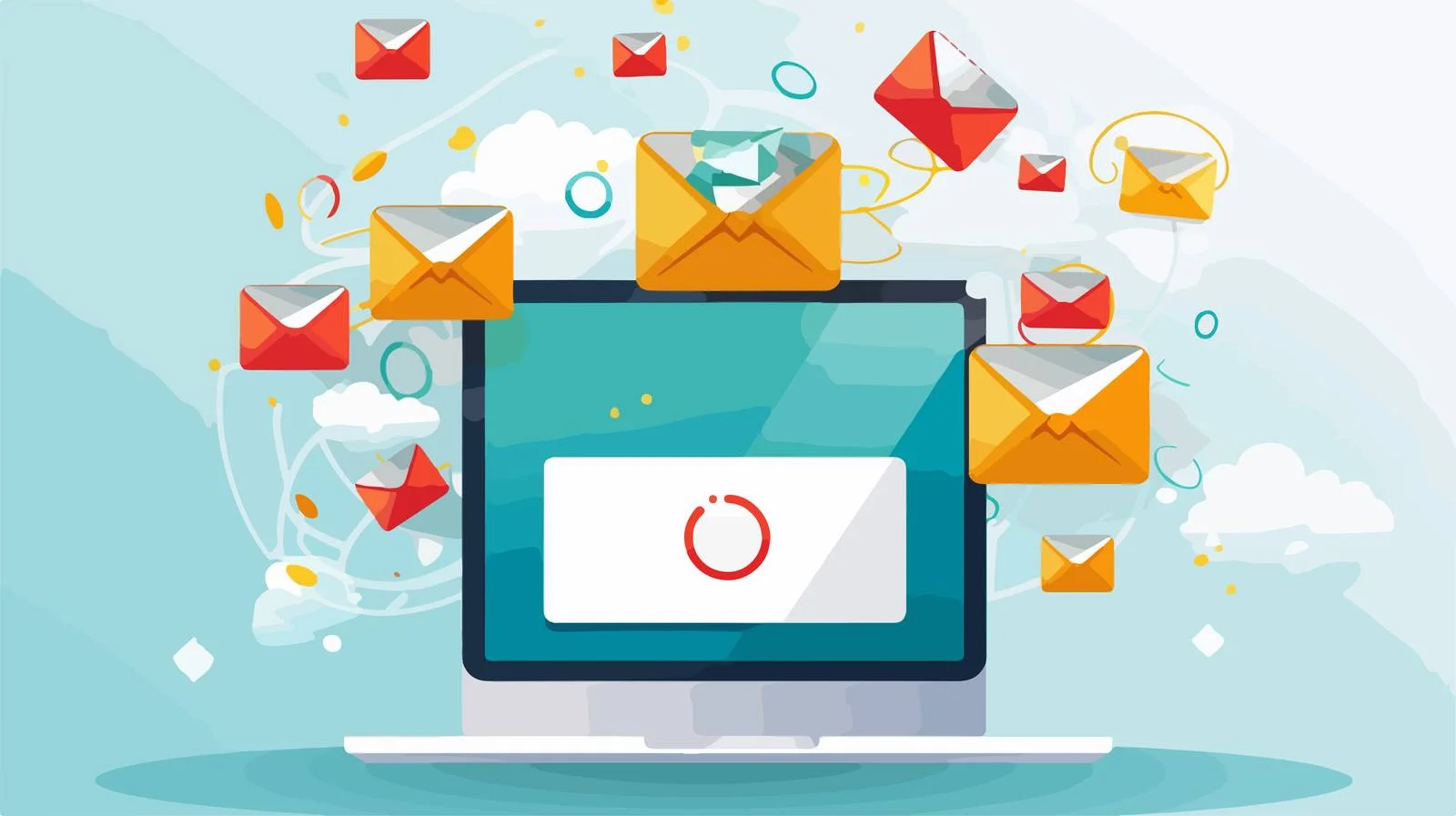 Digital Communication Concept on Computer Screen — free download from Dotvec