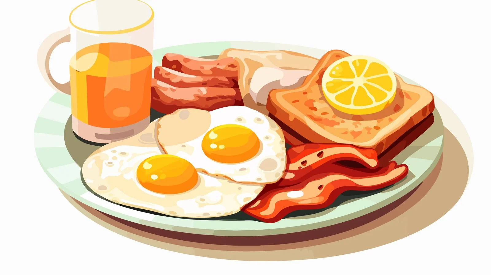 Delicious Breakfast Vector Illustration — free download from Dotvec