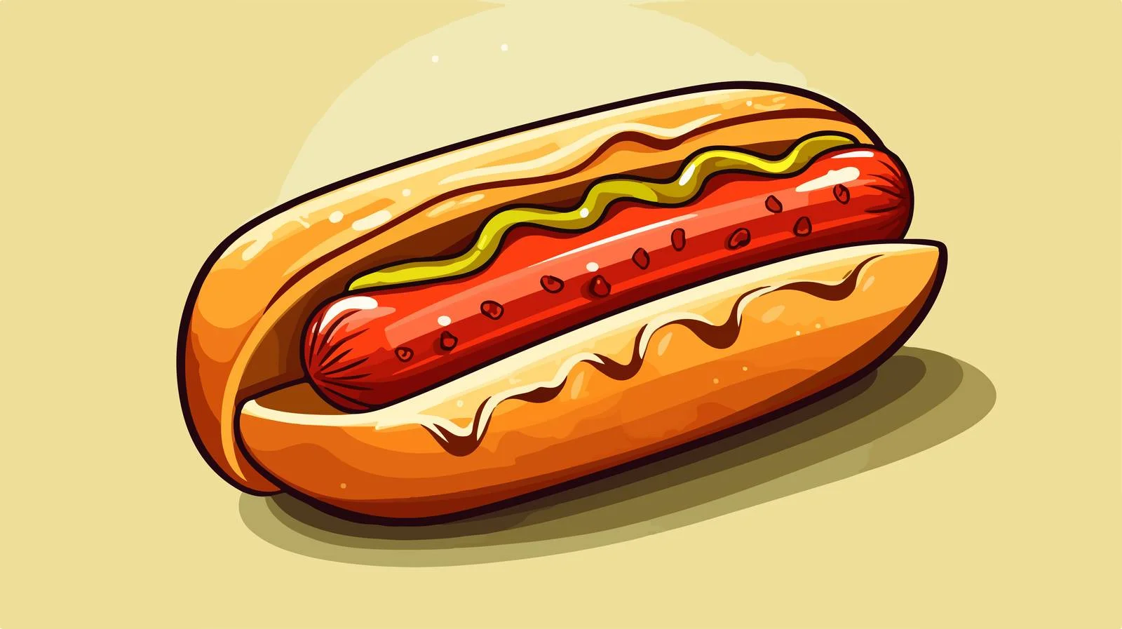 Cartoon Hotdog Vendor Vector Illustration — free download from Dotvec