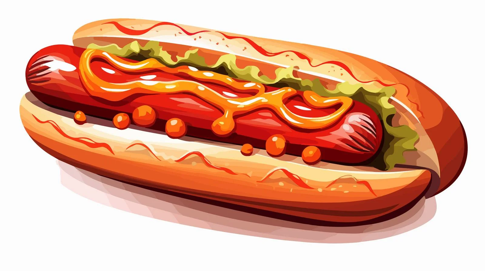 Fun Hotdog Cartoon Vector Illustration — free download from Dotvec