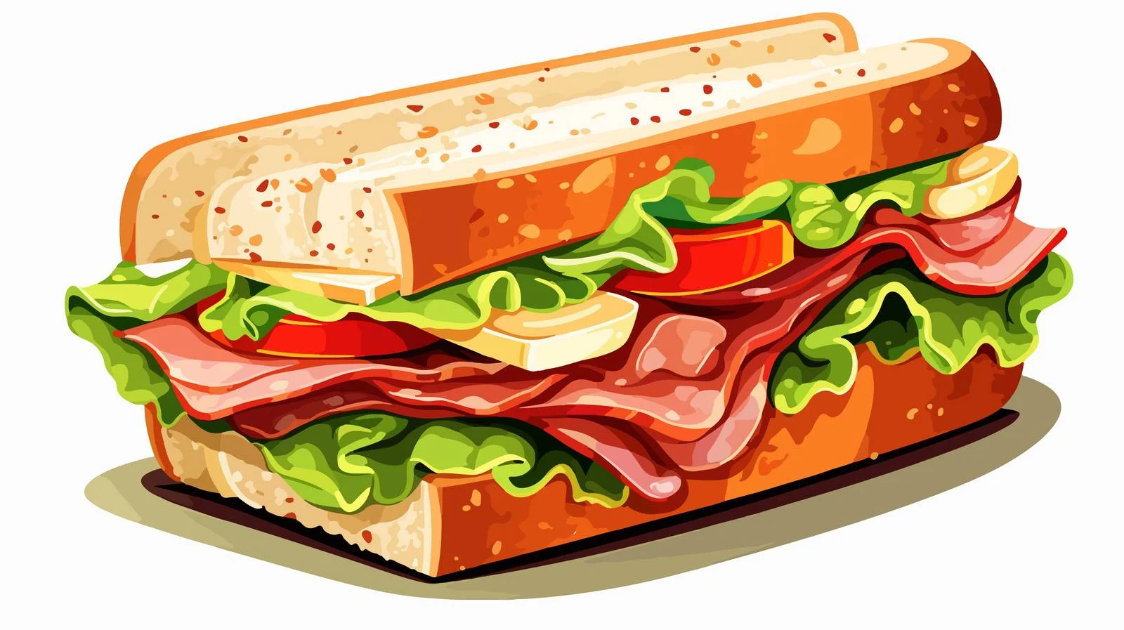 Delicious Handmade Sandwich Cartoon — free download from Dotvec