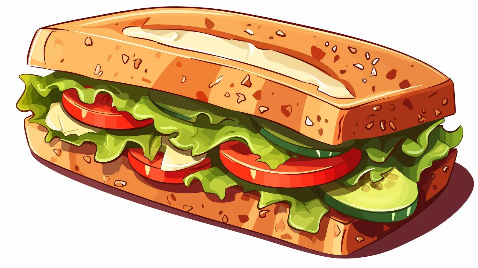 Handmade Sandwich Cartoon Vector Illustration — free download from Dotvec