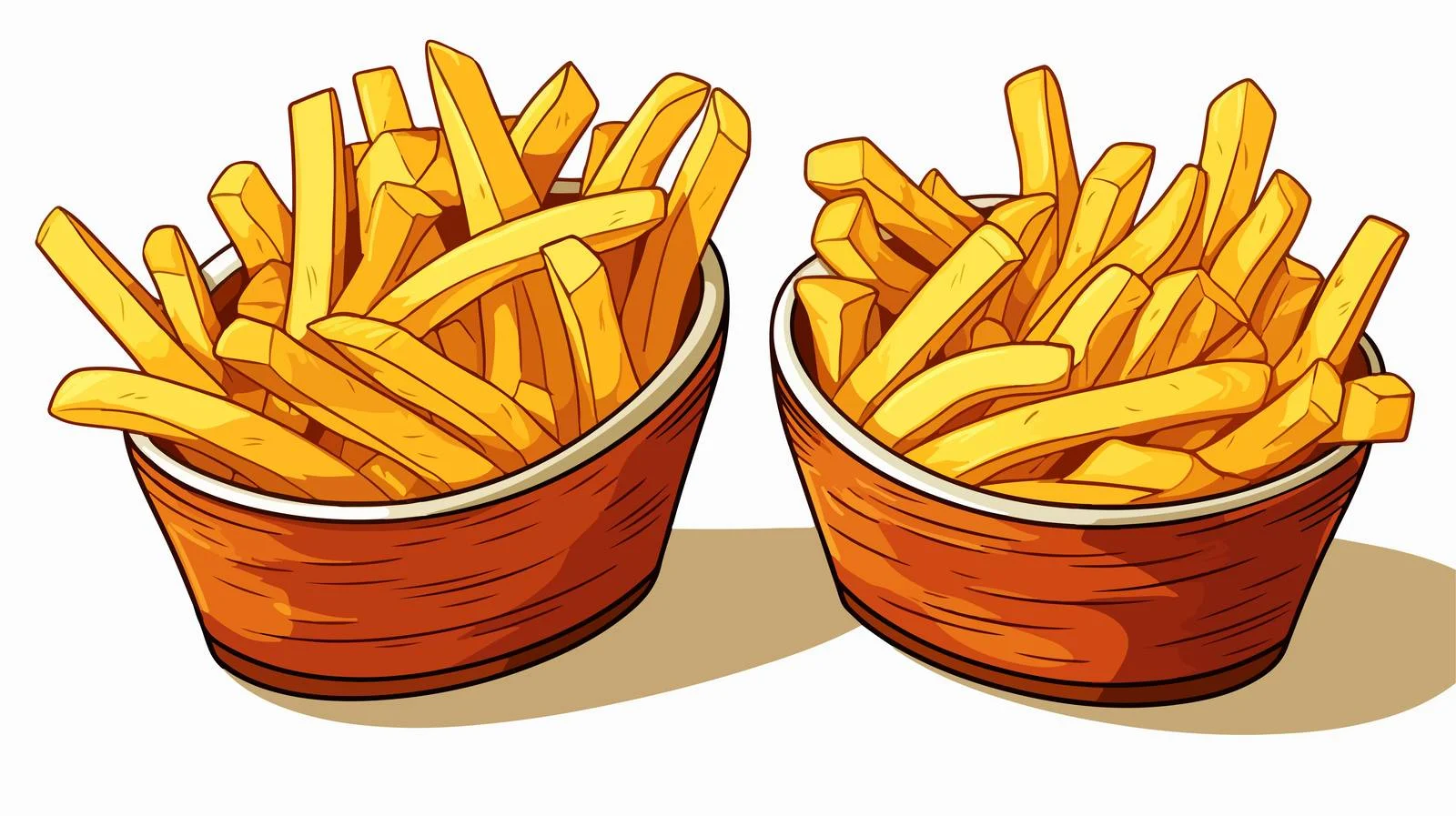 Handmade Fries Cartoon Vector Illustration — free download from Dotvec