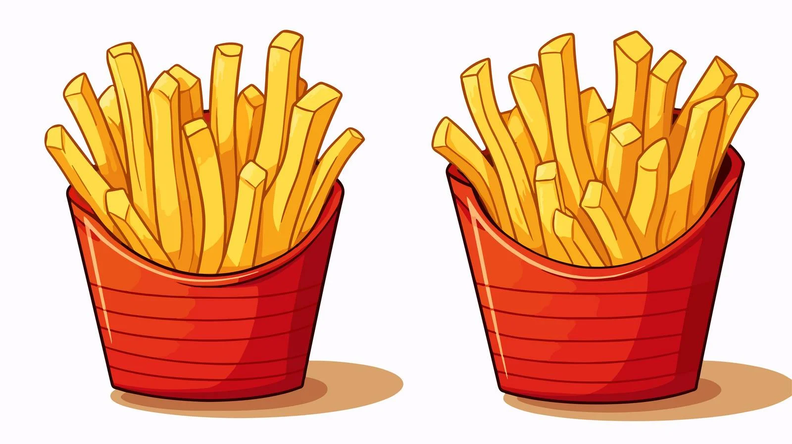 Handmade Fries Cartoon Vector Illustration — free download from Dotvec