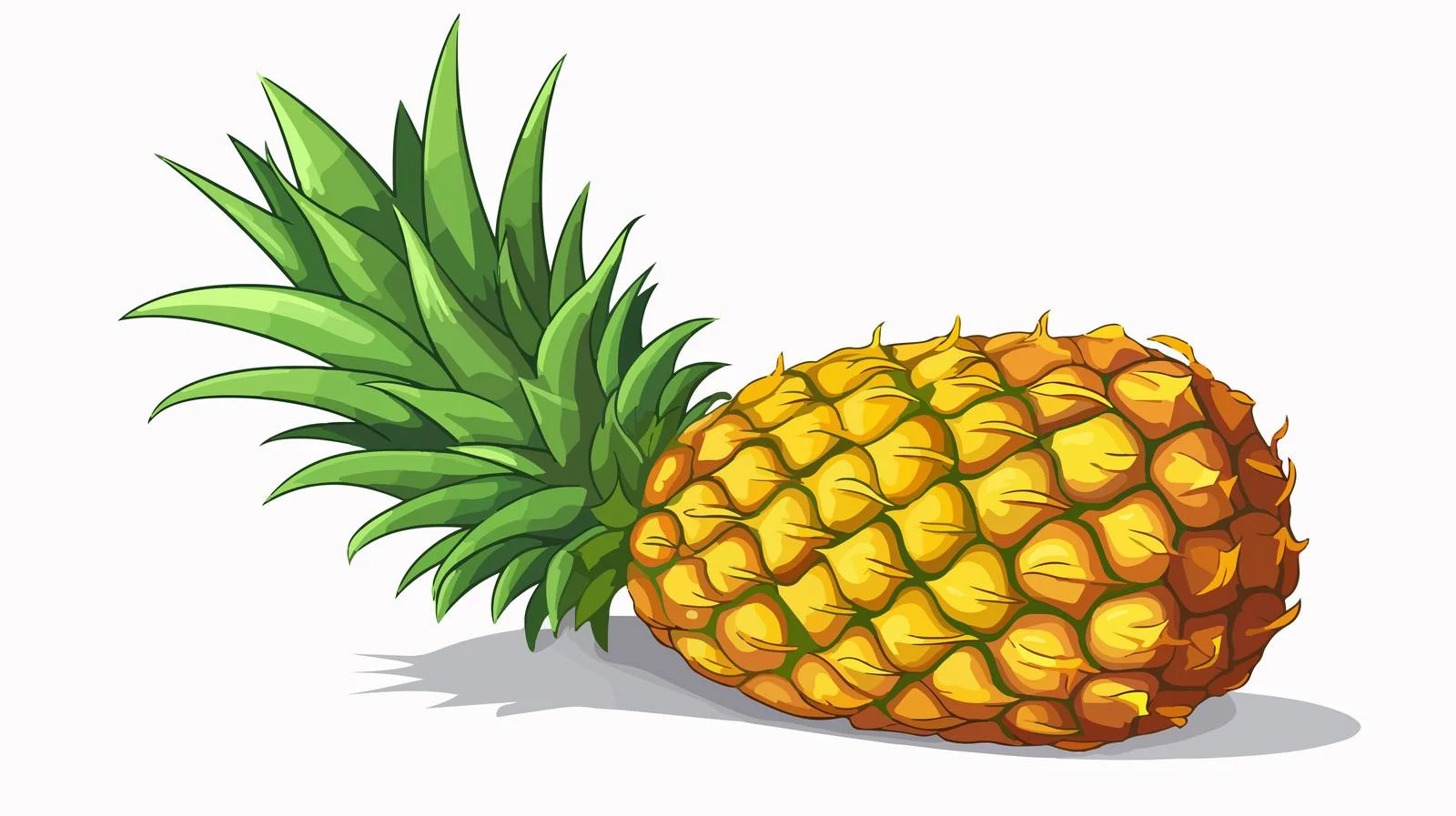 Pineapple Summer Fruit Stock Vector Illustration — free download from Dotvec