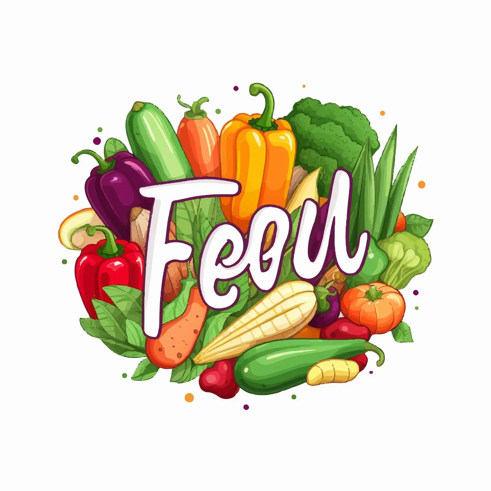 Isolated Vegan Lettering for Food Concept — free download from Dotvec