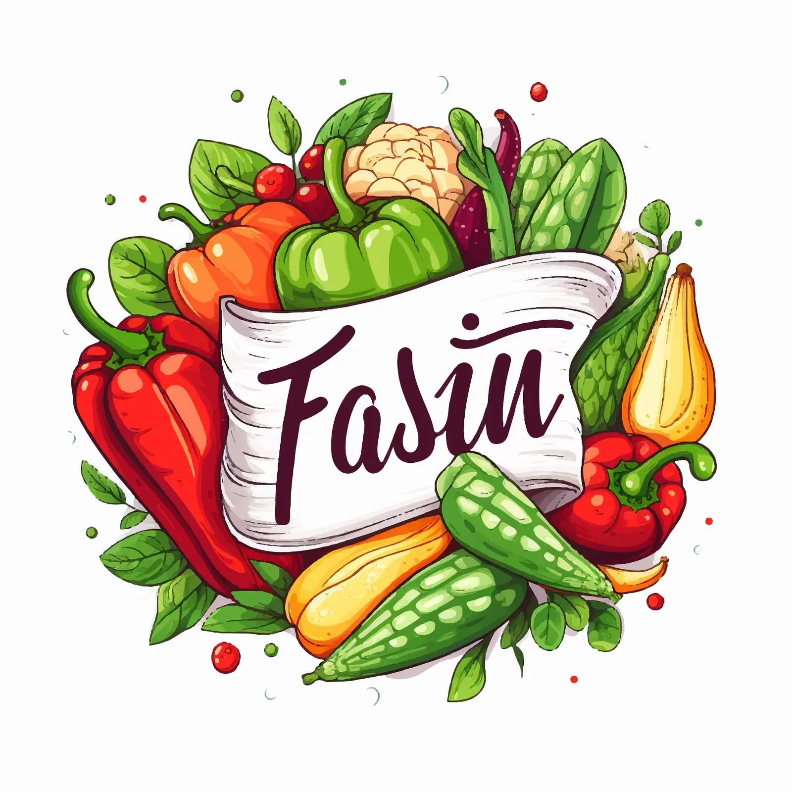 Isolated Vegan Lettering for Food Concept — free download from Dotvec