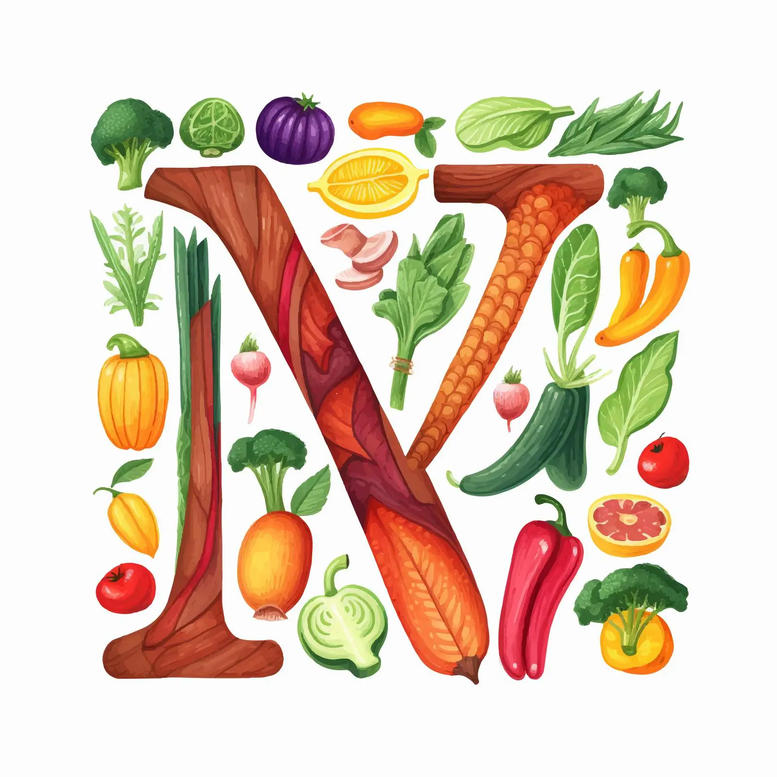 Bright Vegan Vegetarian Healthy Raw Vegetables — free download from Dotvec