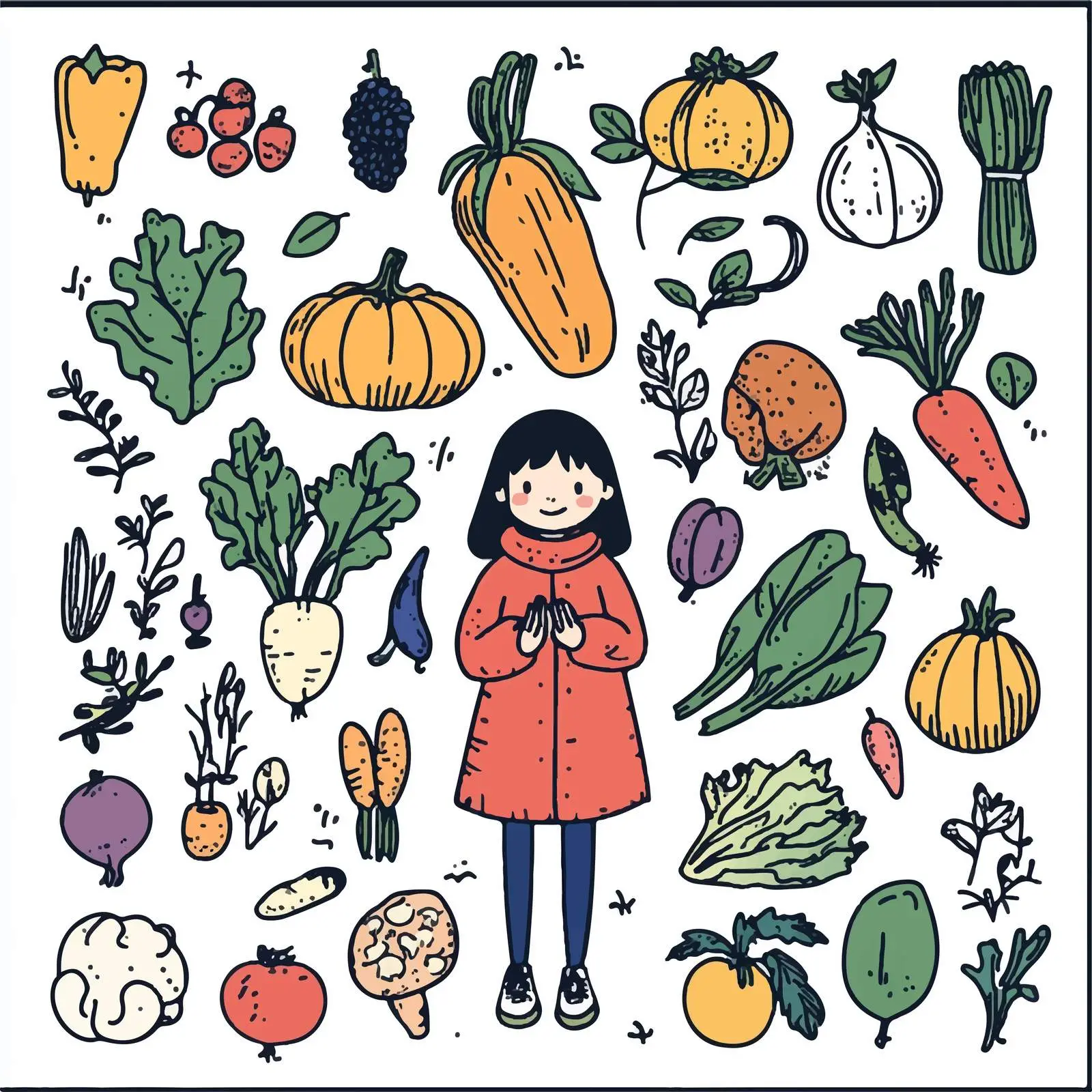 Cartoon Vegetable Icon Vector Illustrations Set — free download from Dotvec
