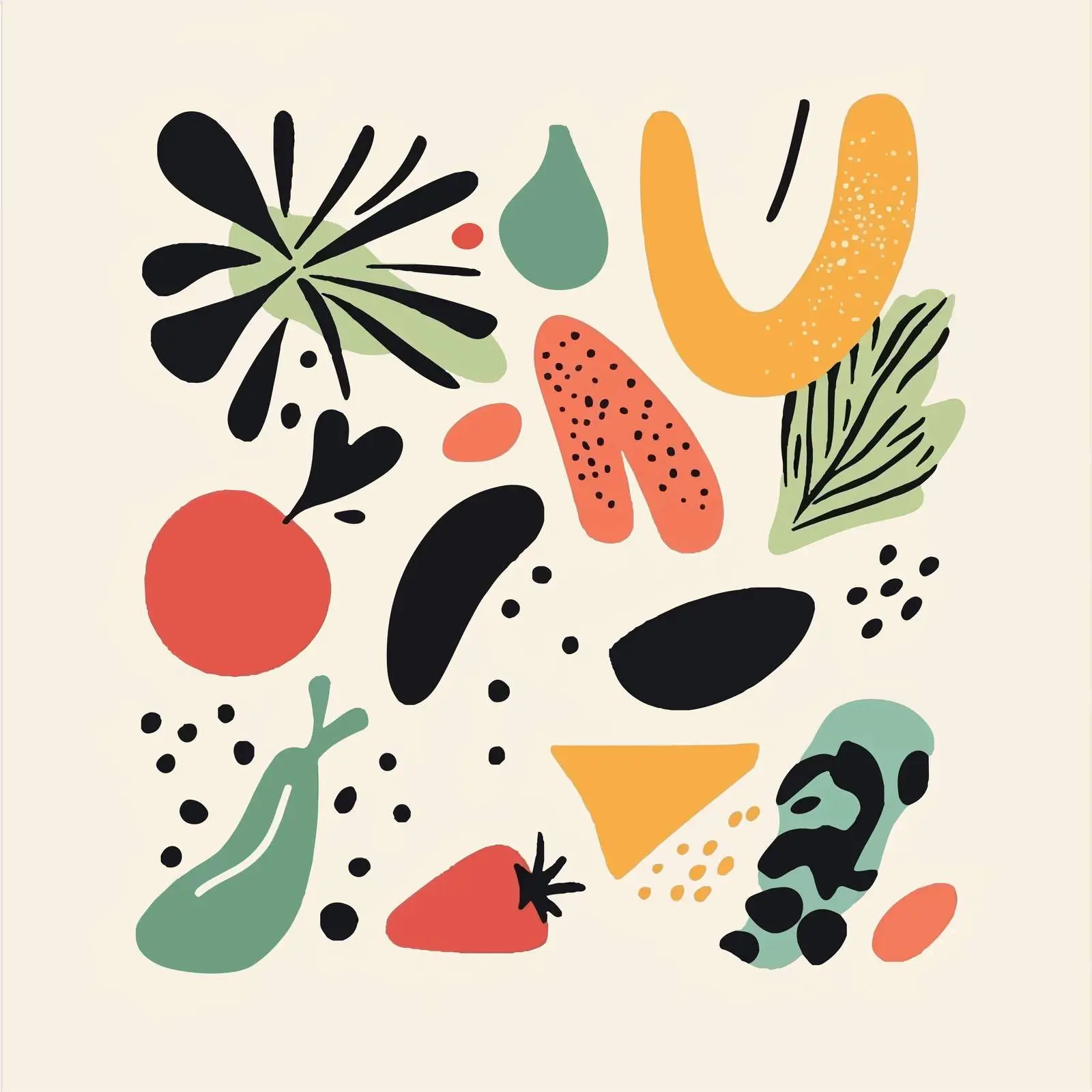 Cartoon Vegetable Icons Set Vector Illustration — free download from Dotvec