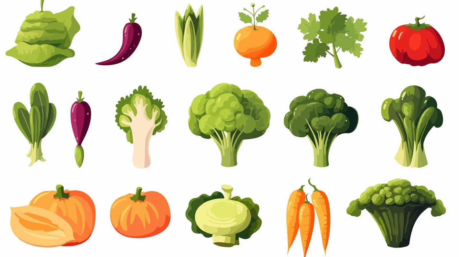 Top Quality Vegetable Cartoon Illustration — free download from Dotvec