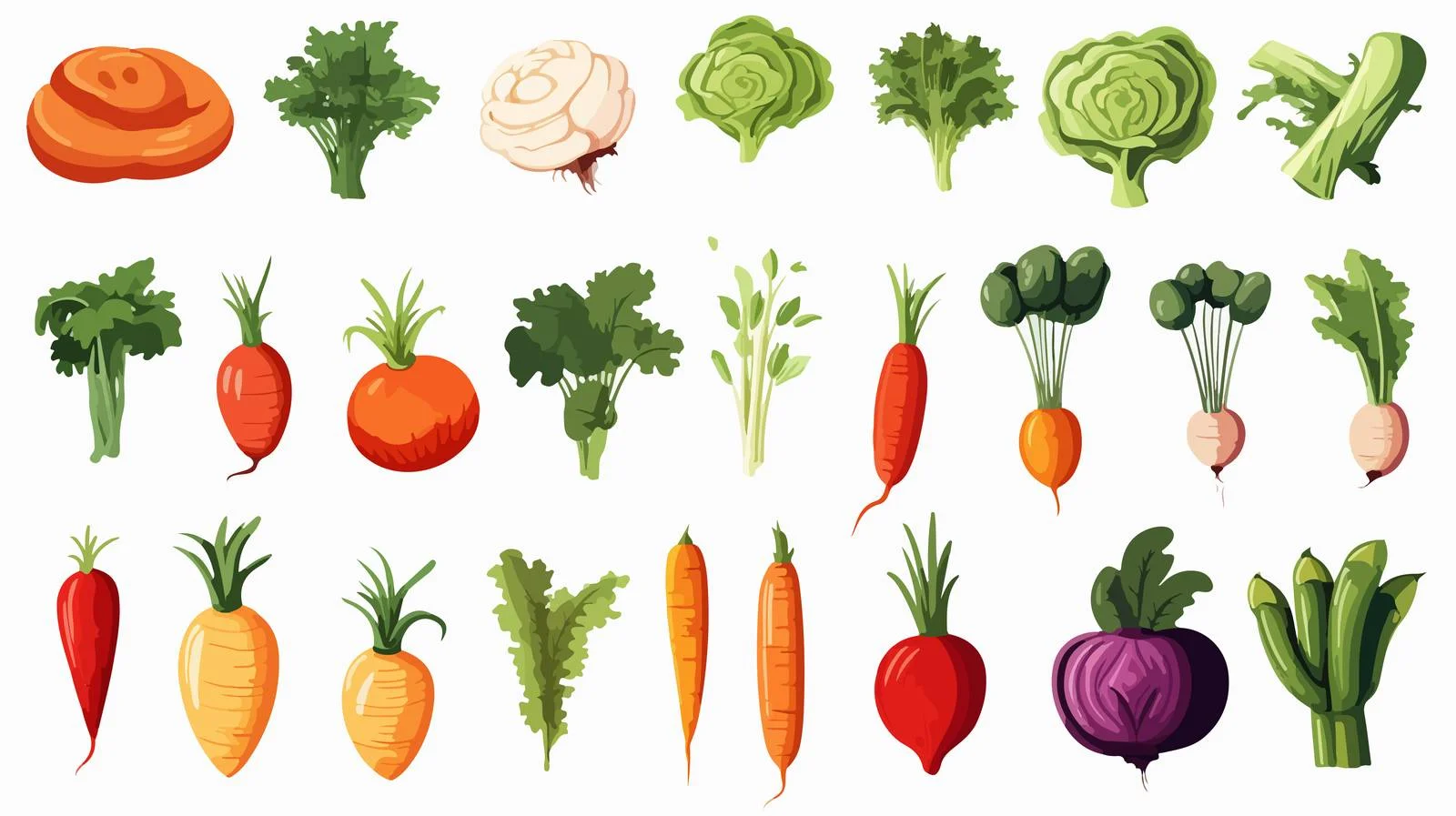 Quality Vegetable Cartoon Design Image — free download from Dotvec