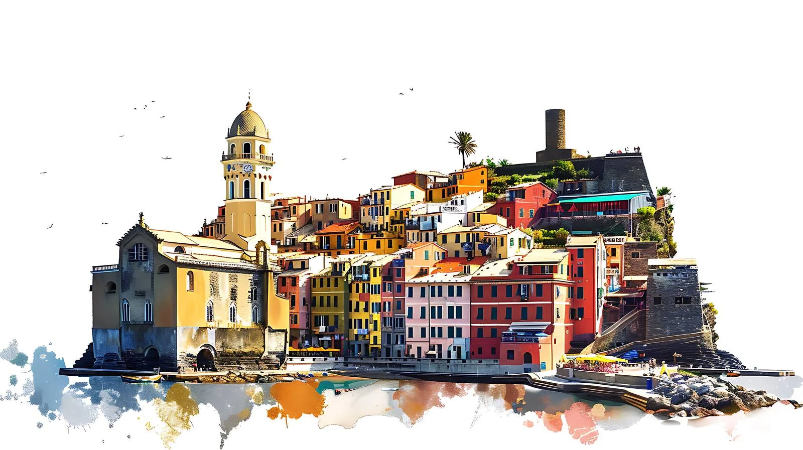 Charming Vernazza in Cinque Terre, Italy — free download from Dotvec