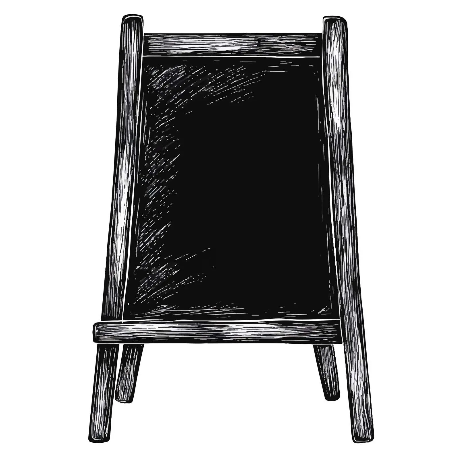 Black and White Cartoon Vertical Board Vector – free presentation board image from Dotvec