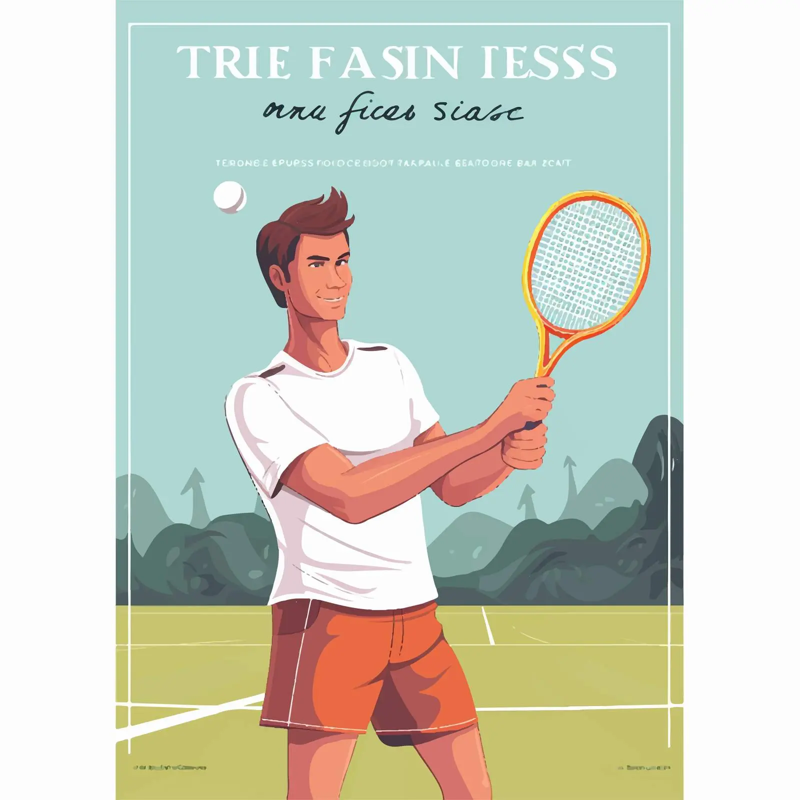 Colorful Tennis Classes Vertical Poster Design — free download from Dotvec