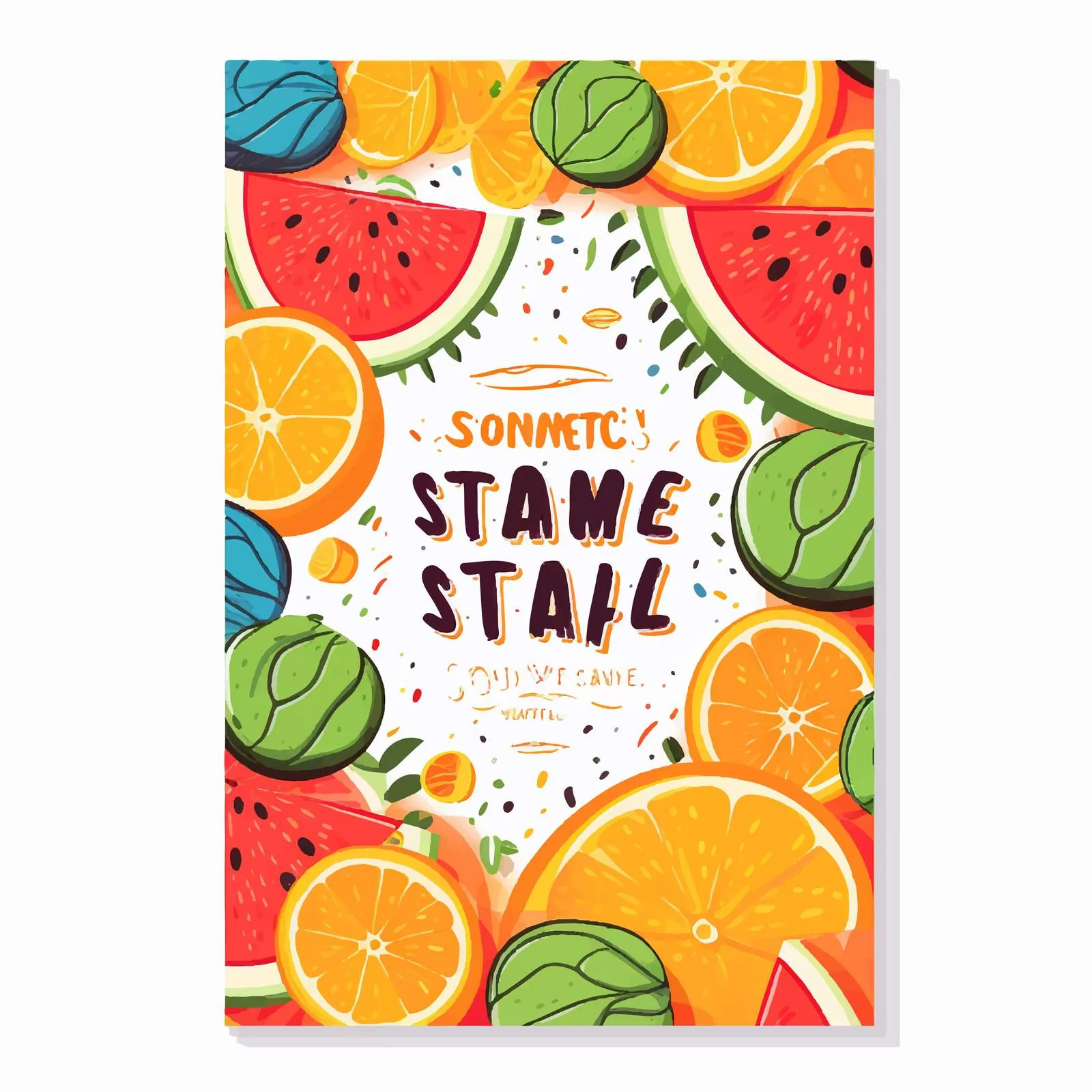 Bright Summer Sale Vertical Poster Design — free download from Dotvec