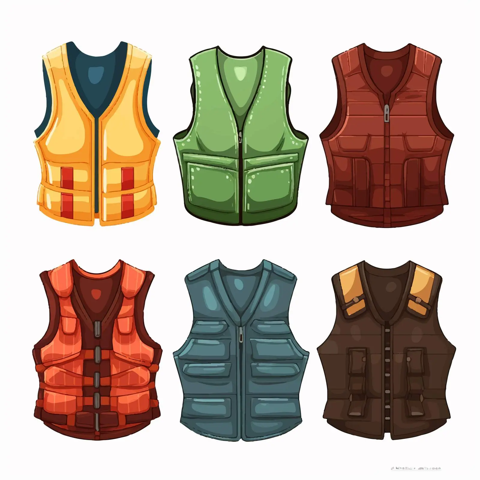 Vector Illustration of Isolated Vest on White Background — free download from Dotvec