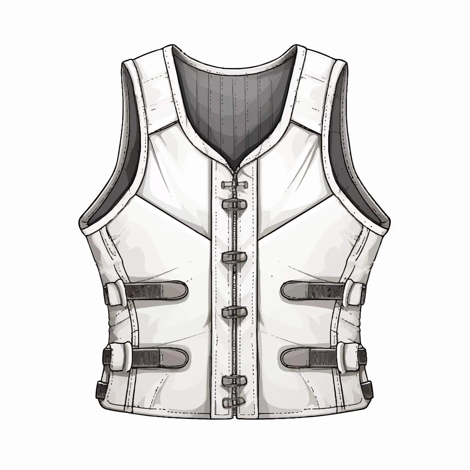 Vector Illustration of Isolated Vest on White Background — free download from Dotvec