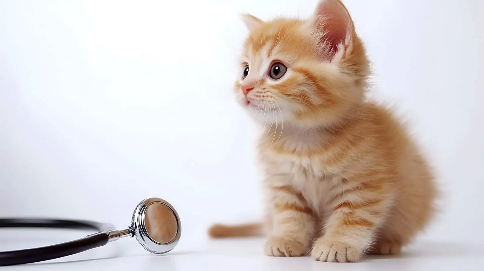 Veterinarian Examines Adorable Scottish Straight Kitten – free training image from Dotvec