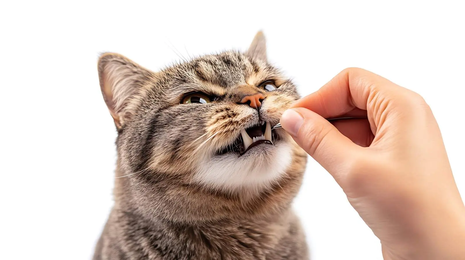 Veterinarian Checking Scottish Straight Cat's Teeth — free download from Dotvec