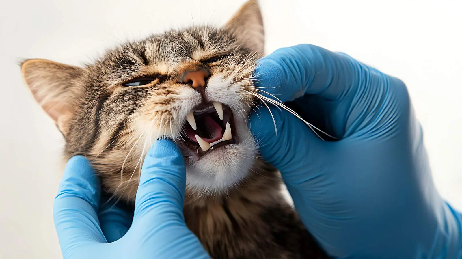 Veterinarian Examining Scottish Straight Cat's Teeth — free download from Dotvec