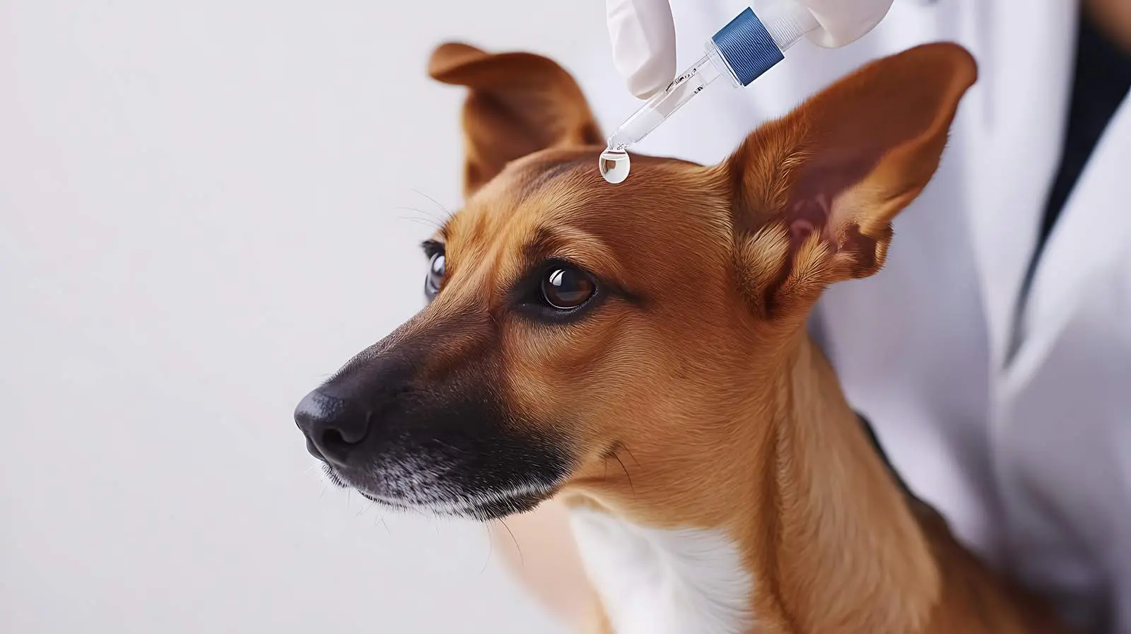Veterinarian Administering Ear Drops to Dog — free download from Dotvec