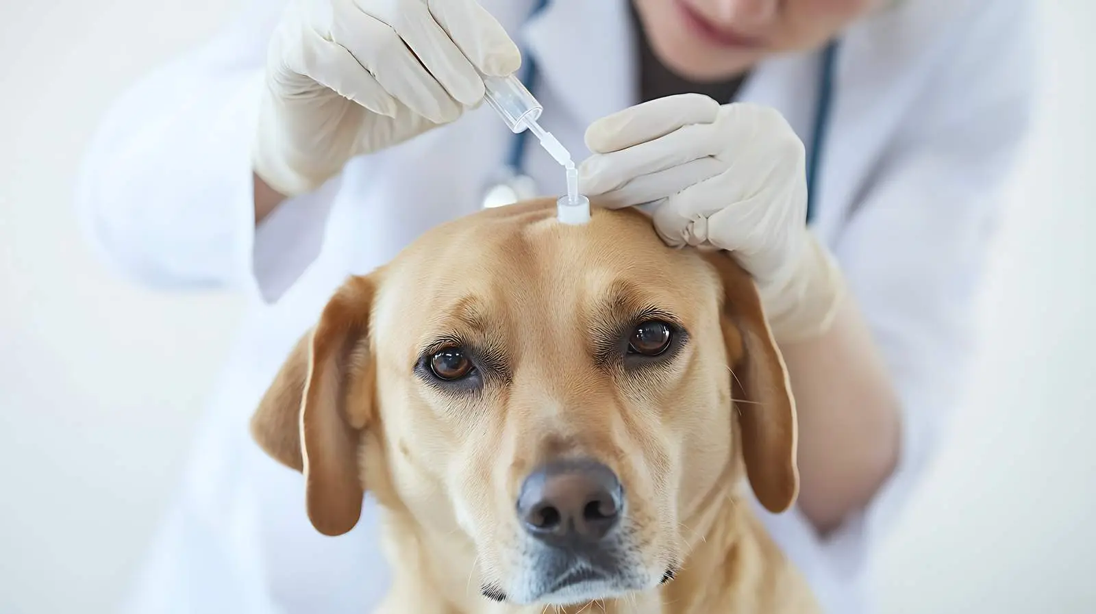 Veterinarian Administering Ear Drops to Dog — free download from Dotvec