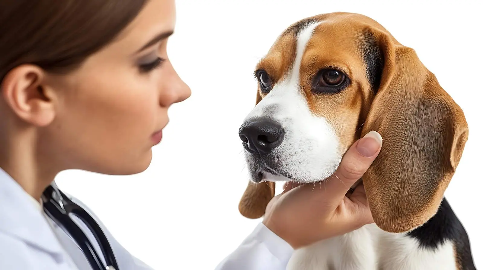 Veterinarian Examining Beagle's Ears — free download from Dotvec