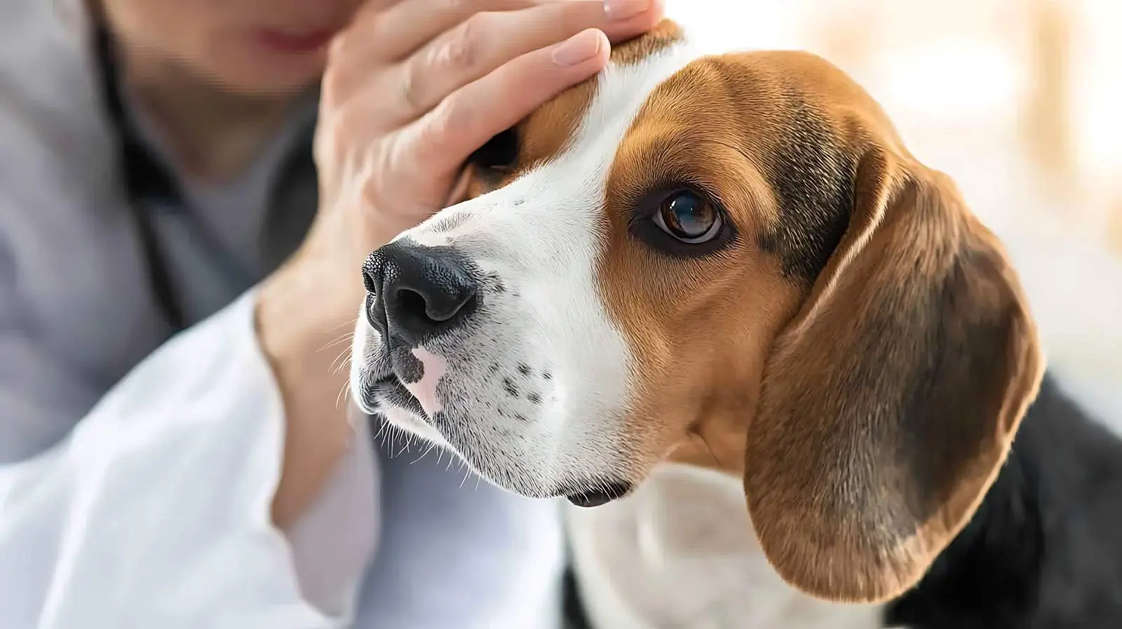 Veterinarian Examining Beagle's Ears — free download from Dotvec