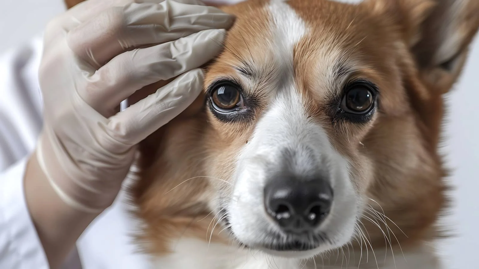 Veterinary Eye Examination of Sick Corgi – free mines image from Dotvec