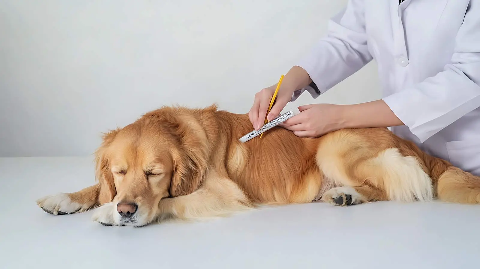 Veterinarian Checking Dog's Body Temperature – free thermometer image from Dotvec