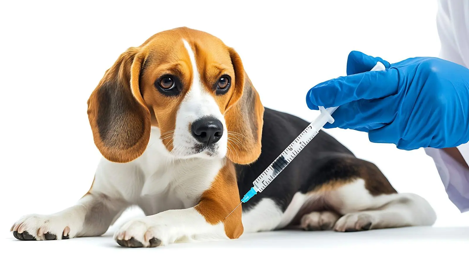 Veterinarian Administering Injection to Beagle Dog – free medical procedure image from Dotvec