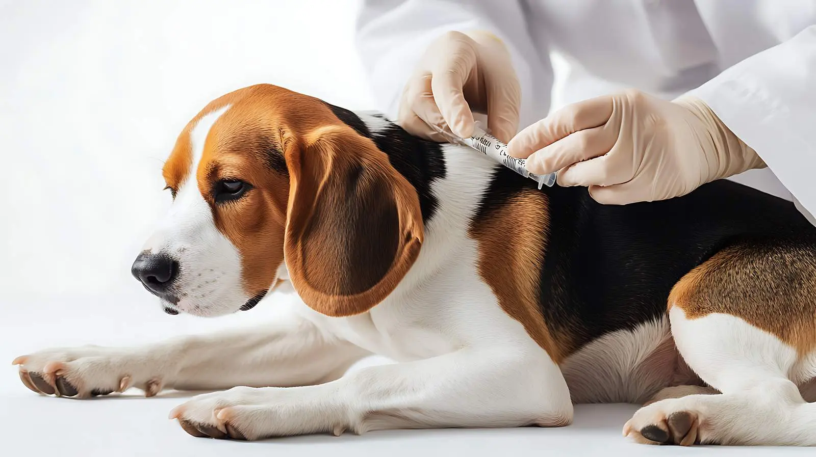 Veterinarian Injects Beagle Dog Isolated Image — free download from Dotvec