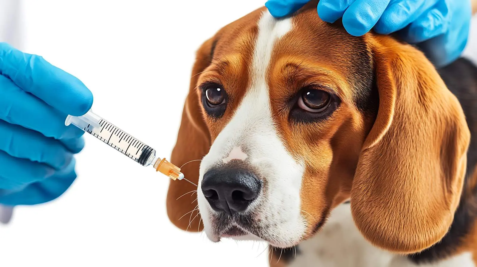 Veterinarian Injecting Beagle Dog – free medical procedure image from Dotvec
