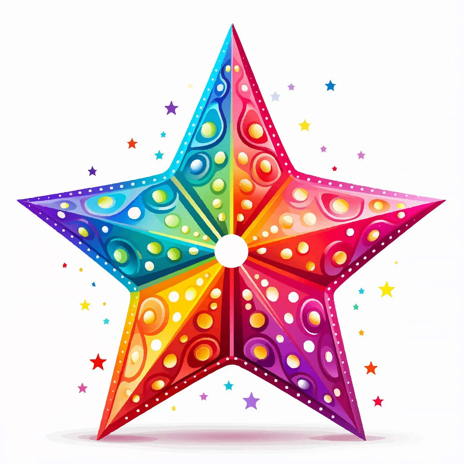 Vibrant Star-Shaped Piñata with Colorful Decorations — free download from Dotvec