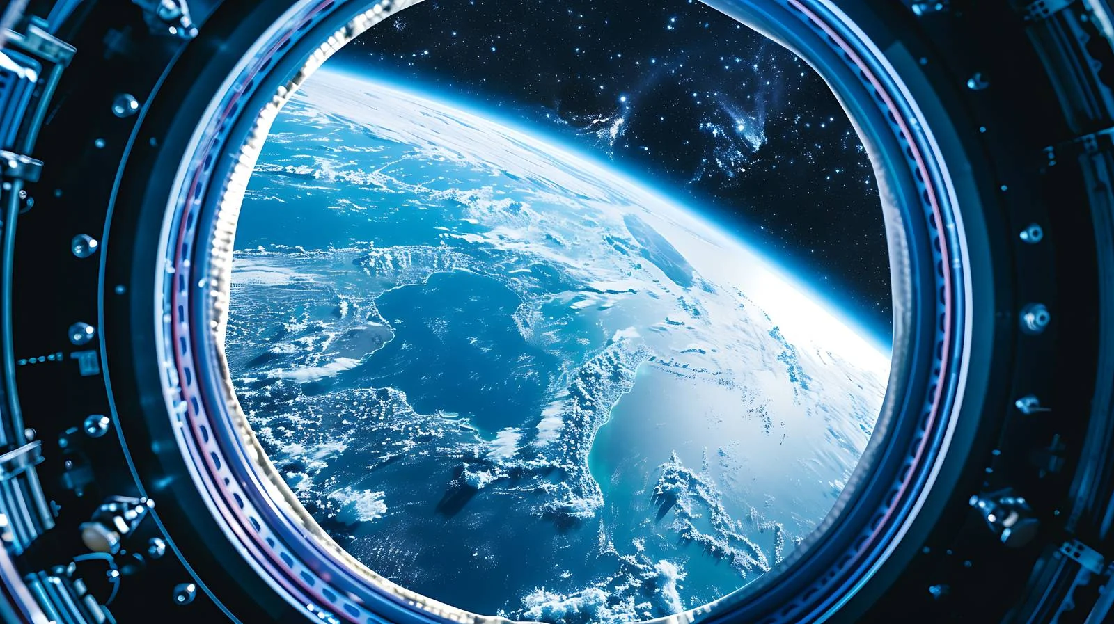 Earth View From Space Station Porthole — free download from Dotvec
