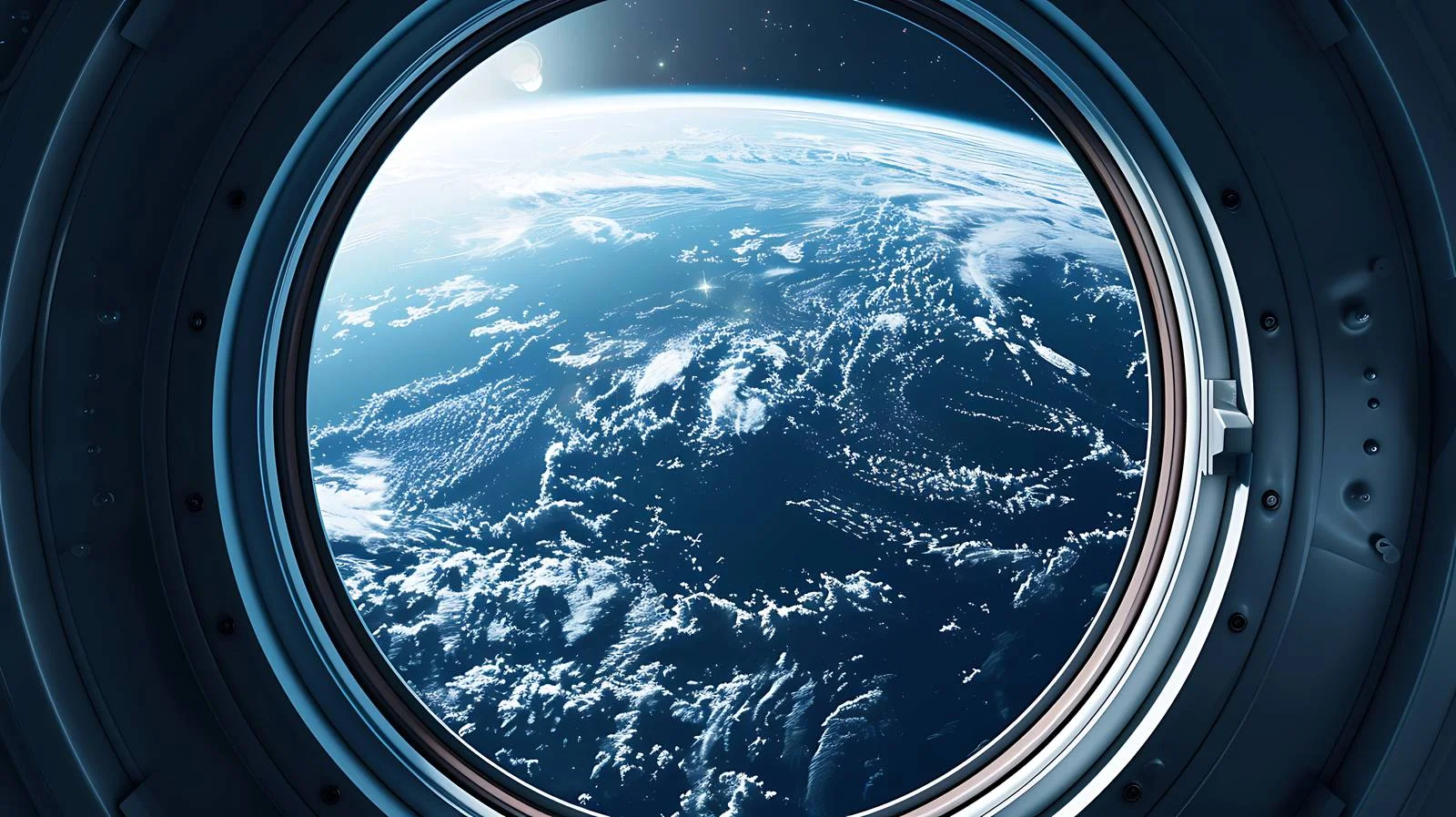 Earth View from Space Station Porthole — free download from Dotvec