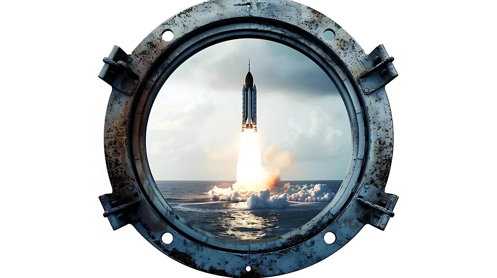 Spacecraft Launch View from Porthole — free download from Dotvec
