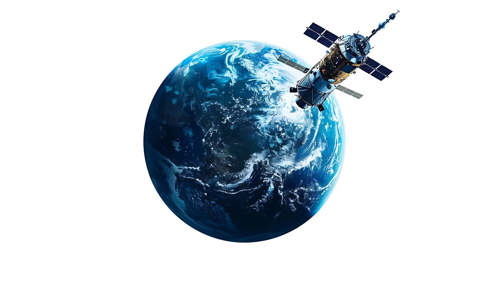 Earth and spacecraft in space view — free download from Dotvec