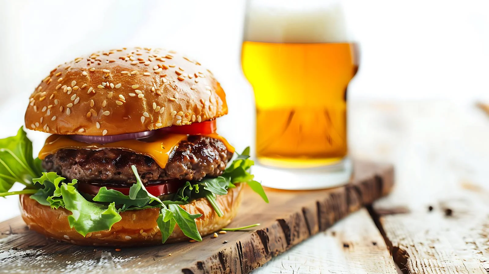 Succulent Burger and Beer Display — free download from Dotvec